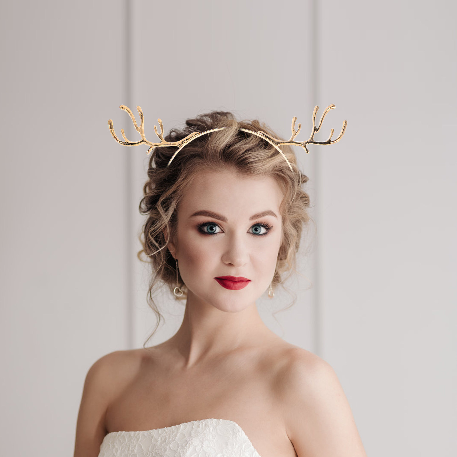 Reindeer Antlers Headband - 3Pcs Cute Reindeer Antler Headband Shiny