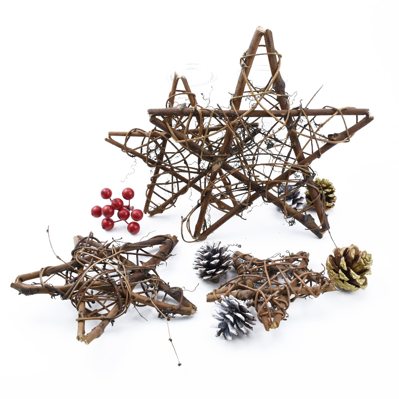 Christmas Wreath Fake - 1pc 10/15/20cm Artificial Flowers Wall Rattan