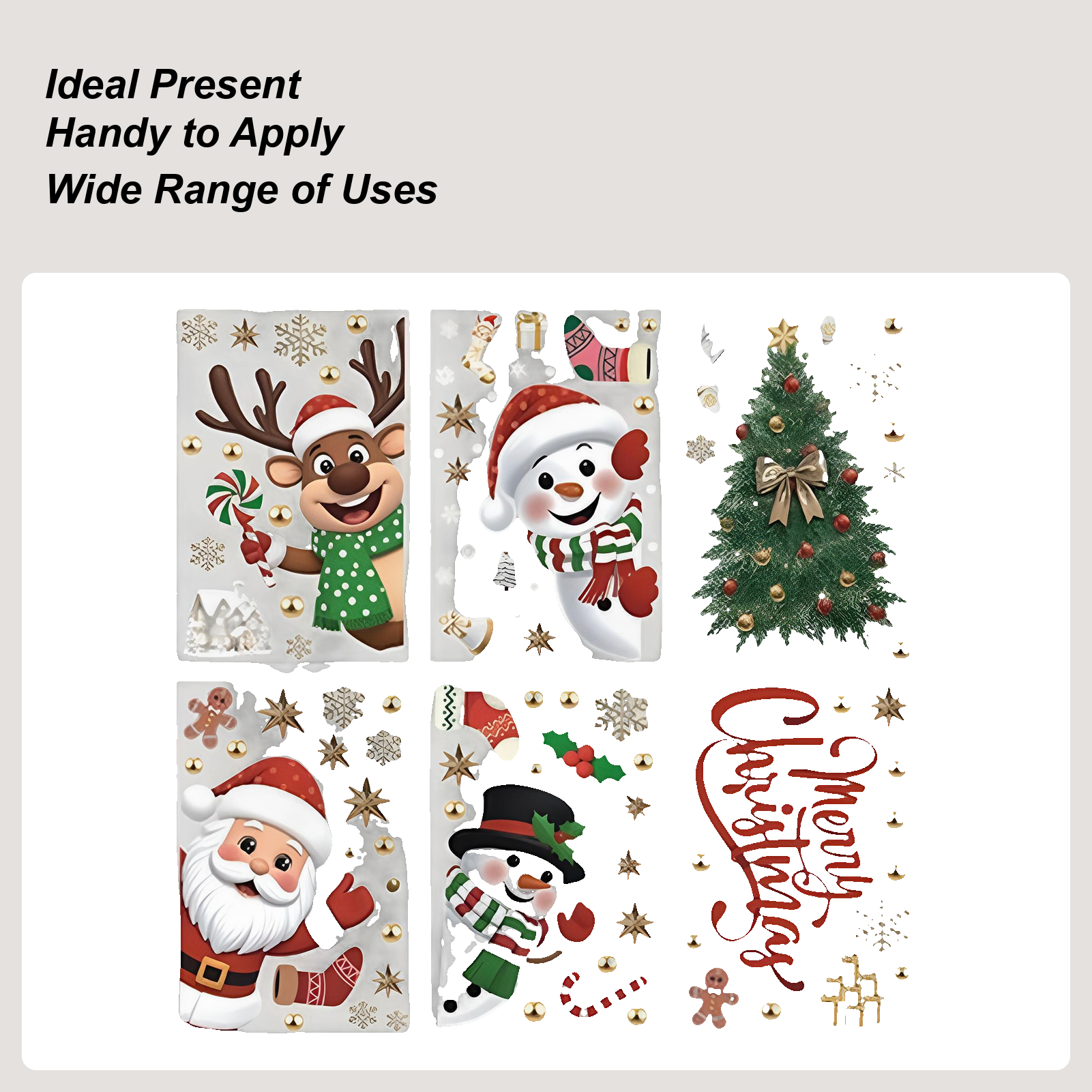 Christmas Window Decorations H - Snowflake Window Decal บทวิจารณ์และราคา
