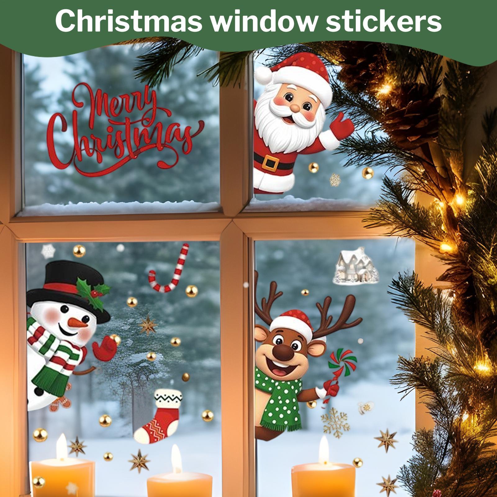 Christmas Window Decorations H - Snowflake Window Decal บทวิจารณ์และราคา