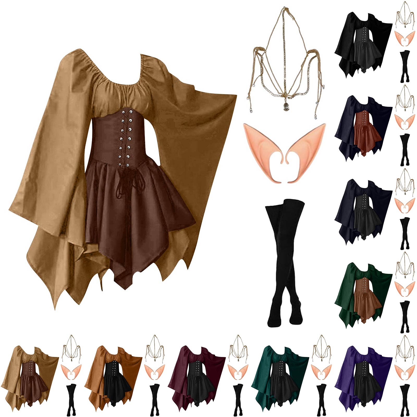 Halloween Cosplay Palace Victo - Elf Costume Christmas บทวิจารณ์และราคา
