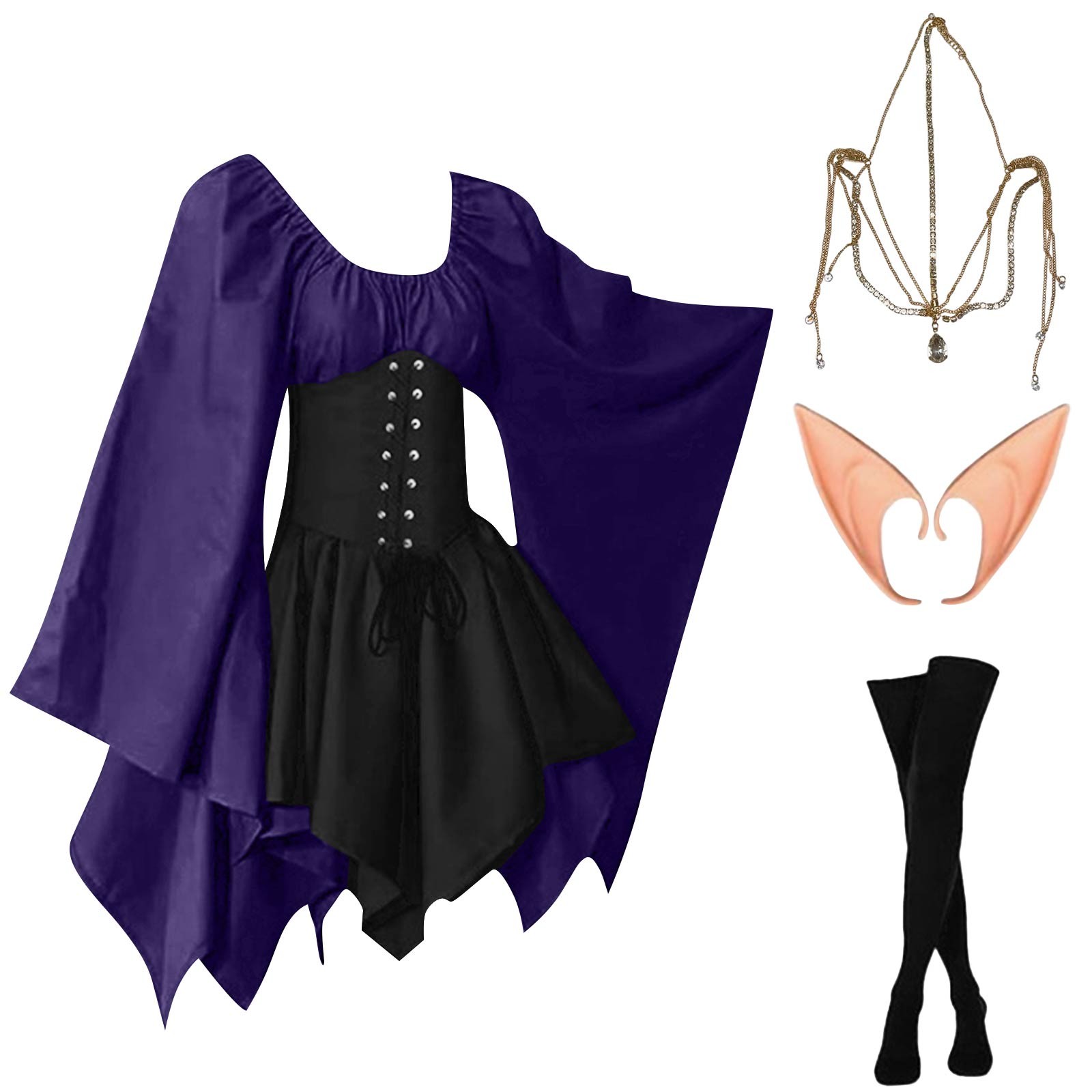 Halloween Cosplay Palace Victo - Elf Costume Christmas บทวิจารณ์และราคา