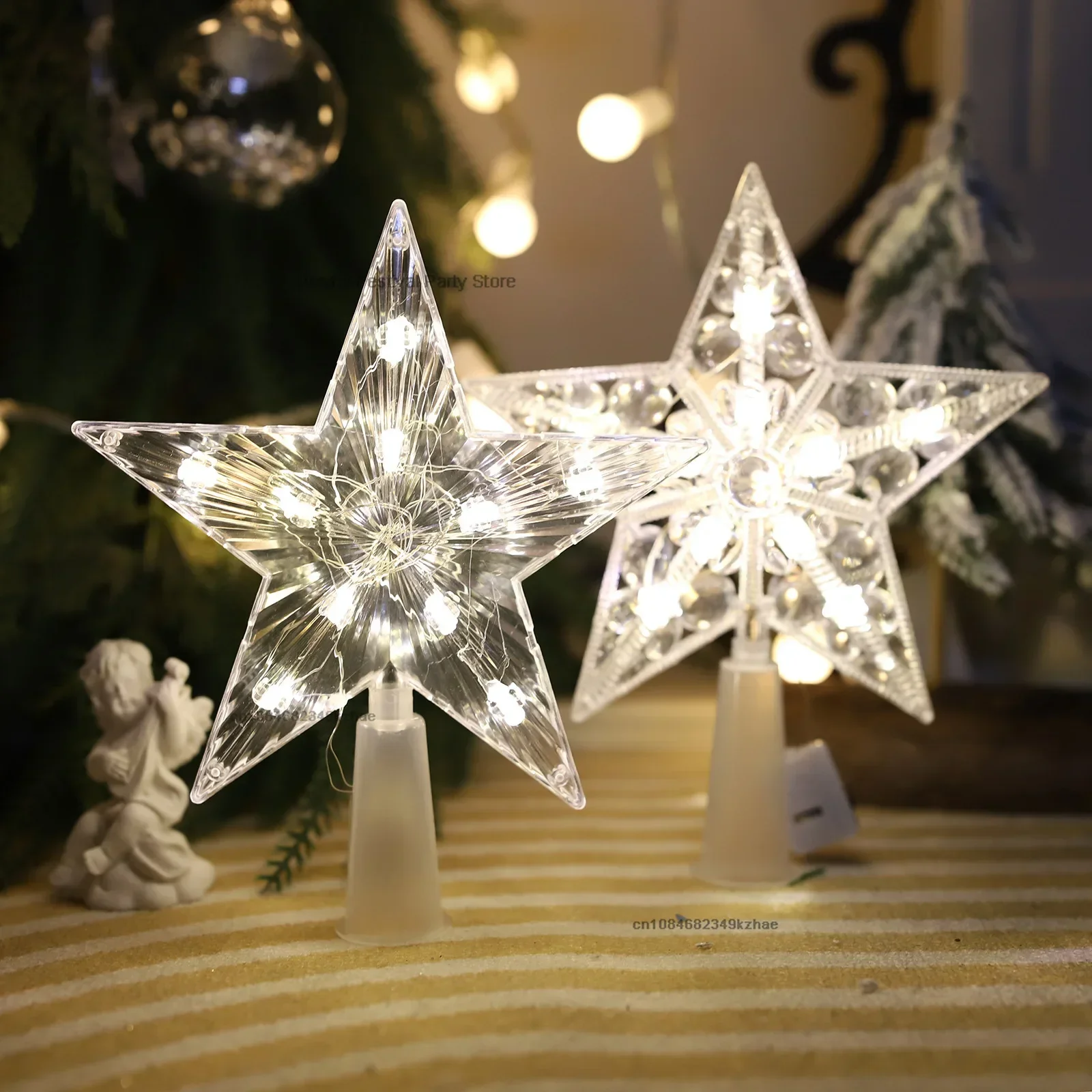 15CM LED Christmas Tree Orname - Star Tree Topper บทวิจารณ์และราคา