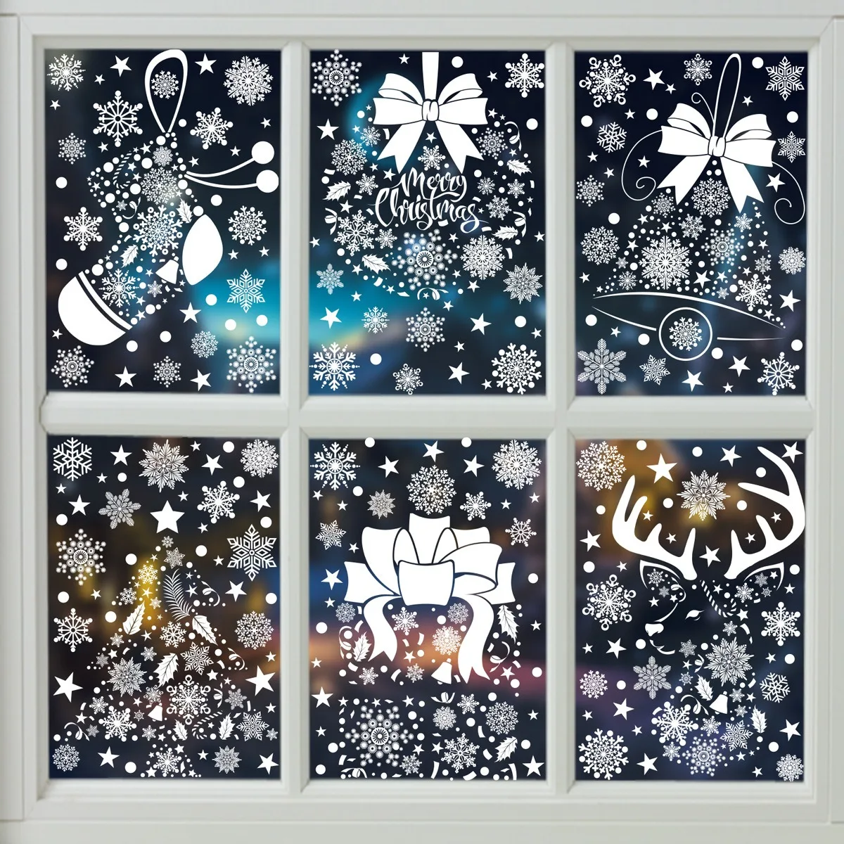 Christmas Wall Sticker Snowfla - Snowflake Window Decal บทวิจารณ์และราคา