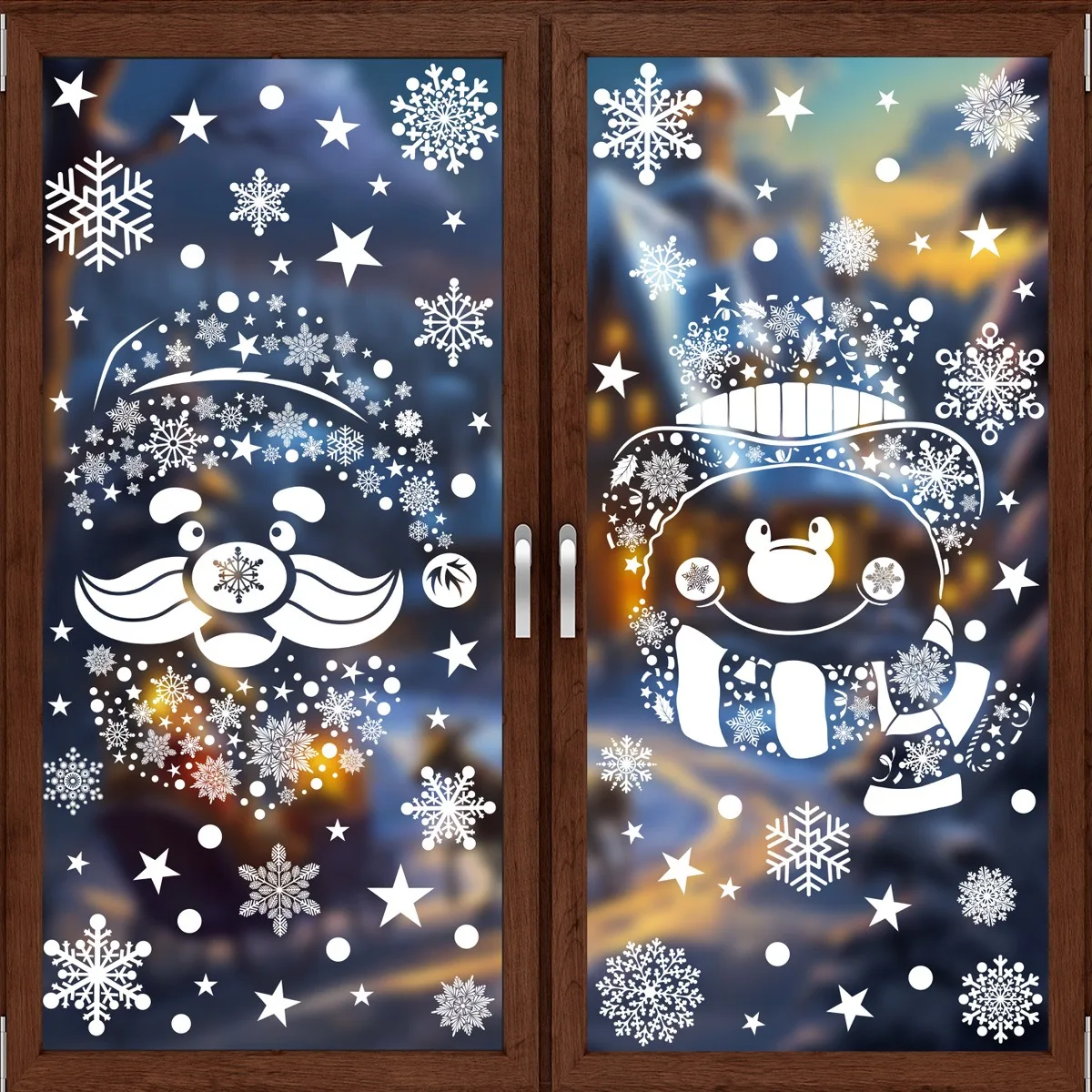 Christmas Wall Sticker Snowfla - Snowflake Window Decal บทวิจารณ์และราคา