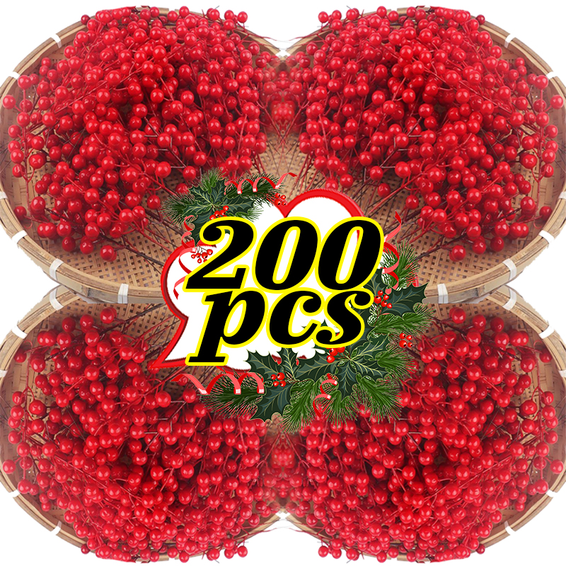 200/10pcs Christmas Artificial - Christmas Wreath Fake บทวิจารณ์และราคา