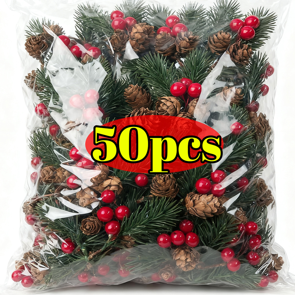 5/50Pcs Christmas Artificial P - Christmas Tree Artificial บทวิจารณ์และราคา