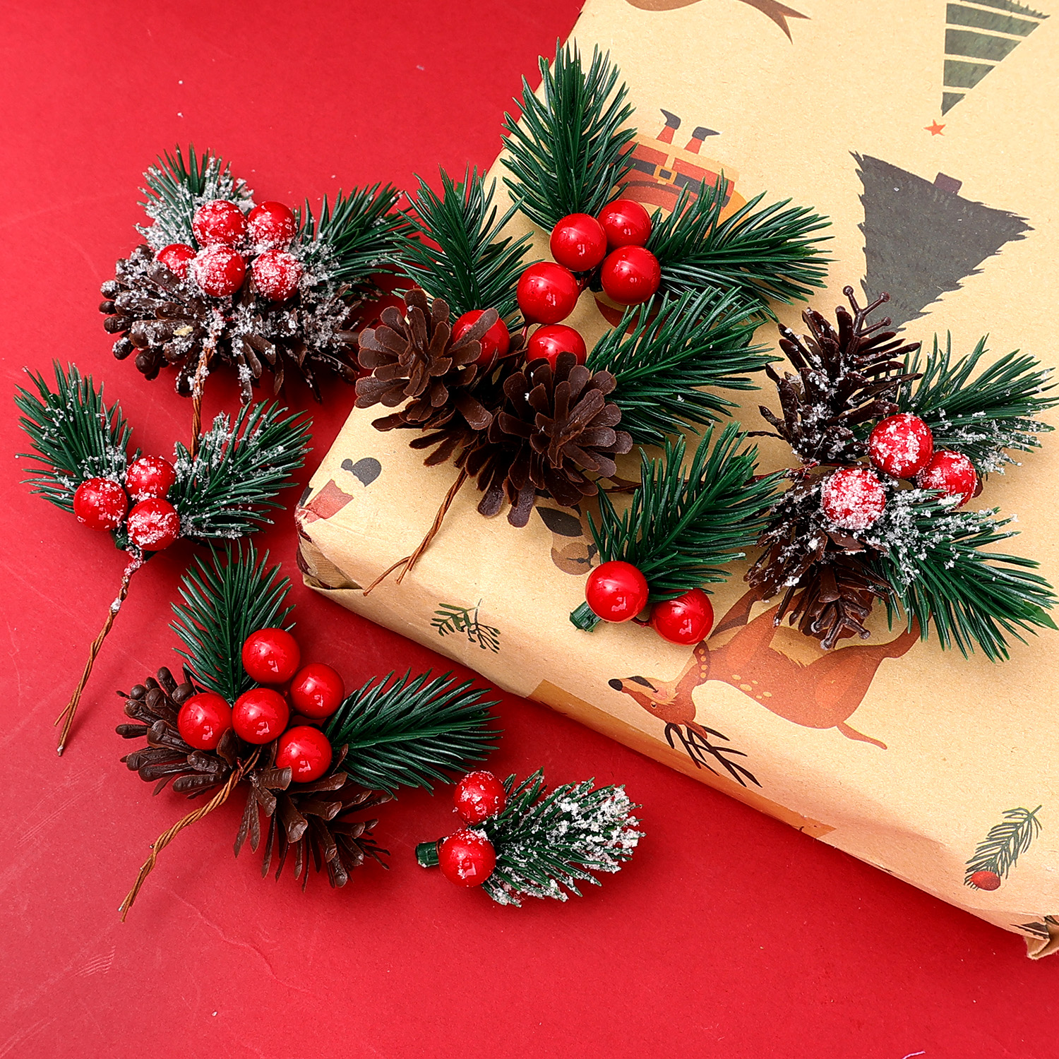 5/50Pcs Christmas Artificial P - Christmas Tree Artificial บทวิจารณ์และราคา