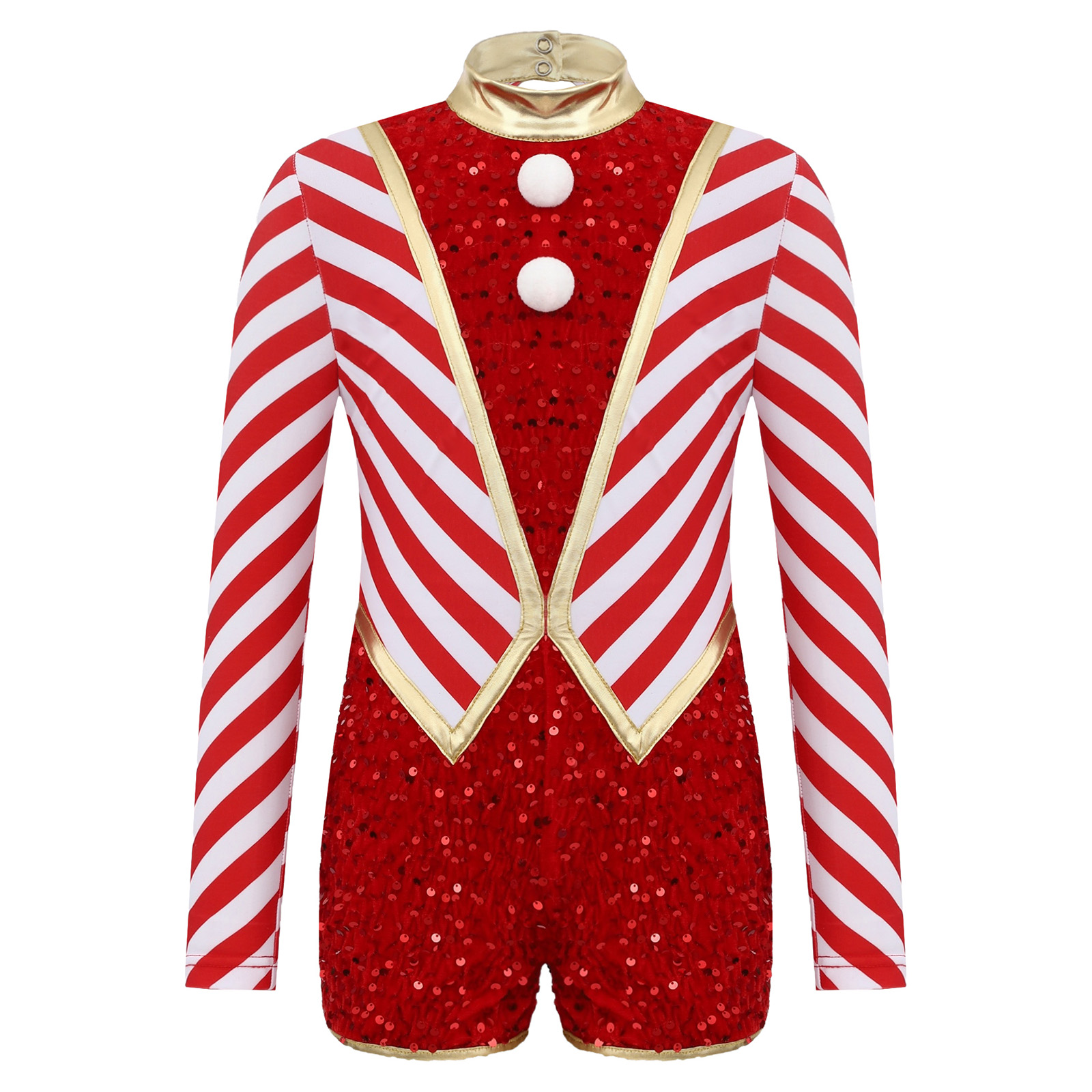 Kids Girls Long Sleeve Sequin  - Elf Costume Christmas บทวิจารณ์และราคา