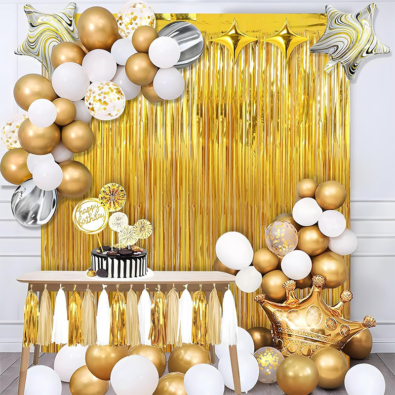 2M Glitter Gold Tinsel Fringe  - Tinsel Garland Decoration บทวิจารณ์และราคา
