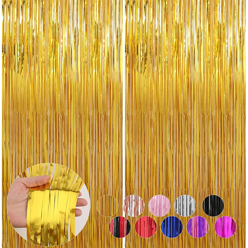 2M Glitter Gold Tinsel Fringe  - Tinsel Garland Decoration บทวิจารณ์และราคา
