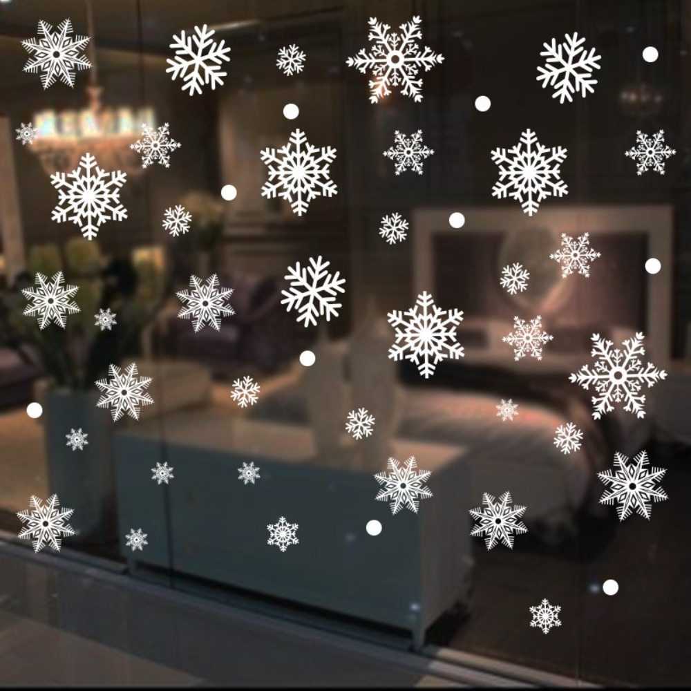 30pcs PVC Christmas Snowflakes - Snowflake Window Decal บทวิจารณ์และราคา