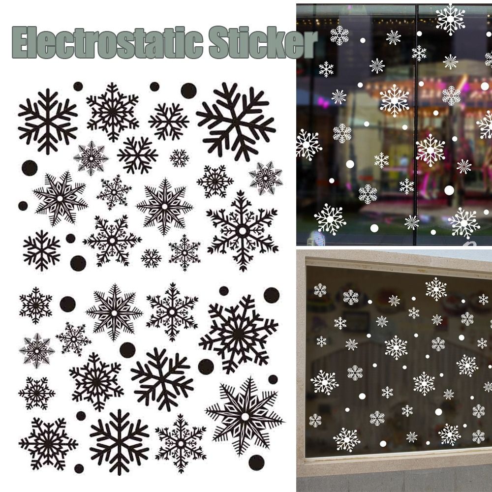 30pcs PVC Christmas Snowflakes - Snowflake Window Decal บทวิจารณ์และราคา