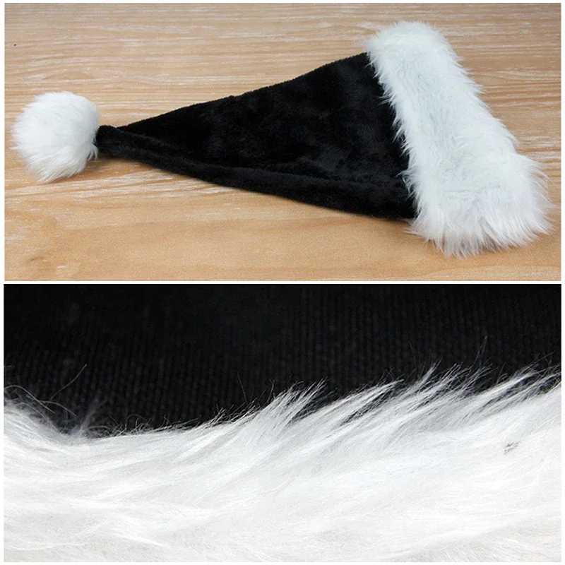Unisex Xmas Black Plush Christ - Santa Hat Plush บทวิจารณ์และราคา