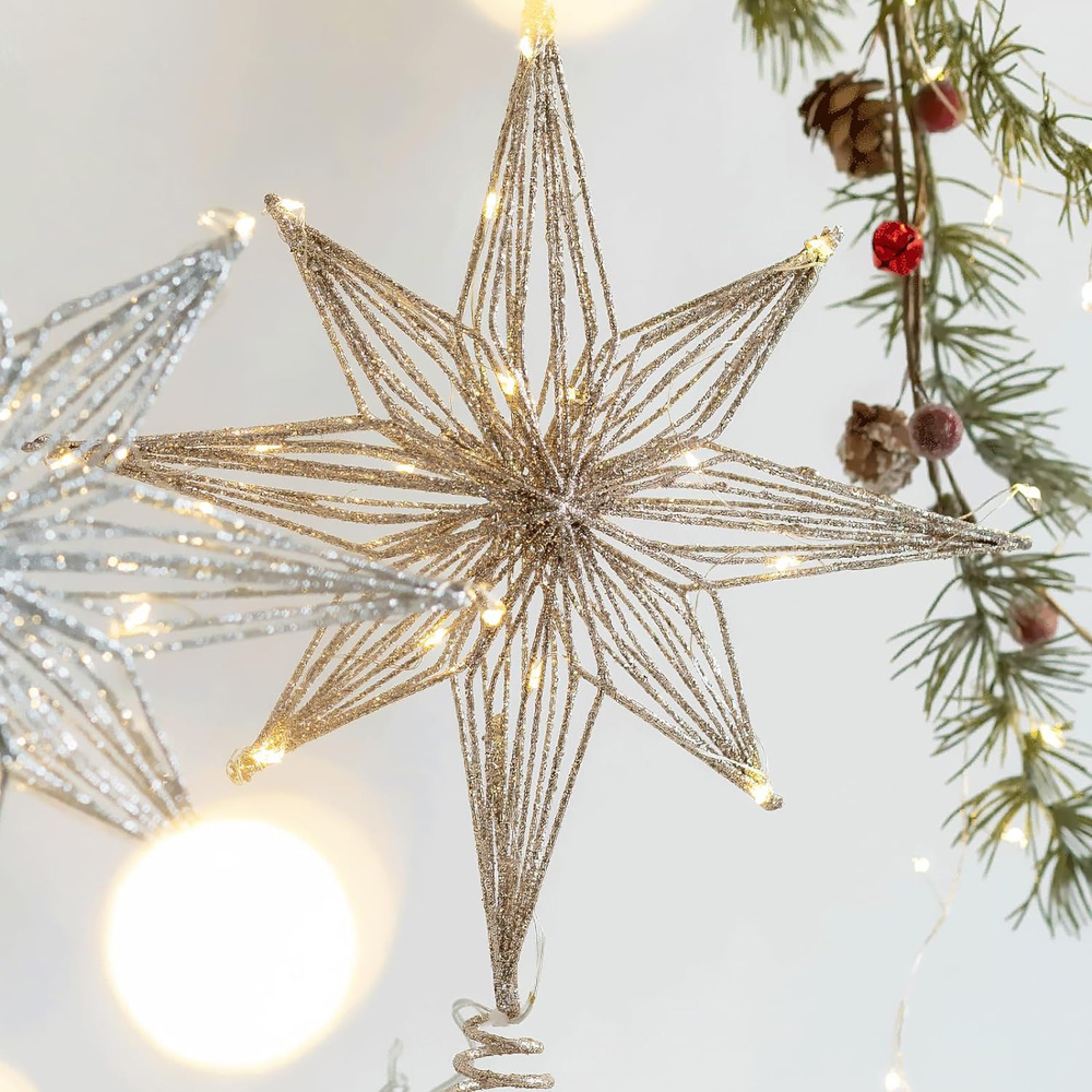 30cm Led Star Christmas Tree T - Star Tree Topper บทวิจารณ์และราคา