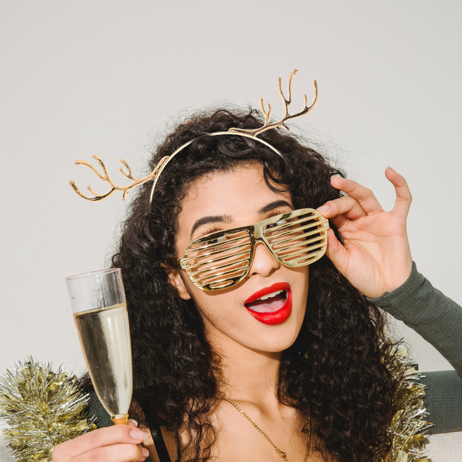 3Pcs Cute Reindeer Antler Head - Reindeer Antlers Headband บทวิจารณ์และราคา