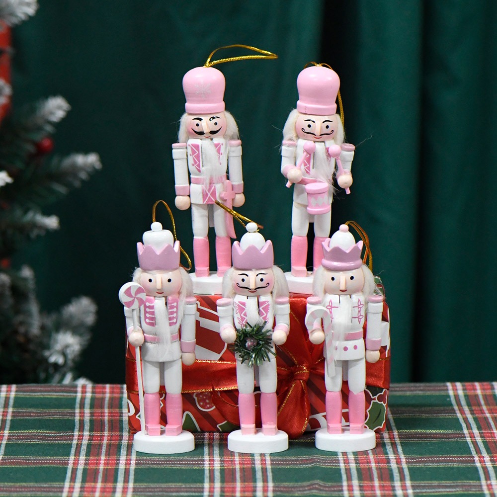 5PCS Macarone Powder Christmas - Nutcracker Figurine บทวิจารณ์และราคา