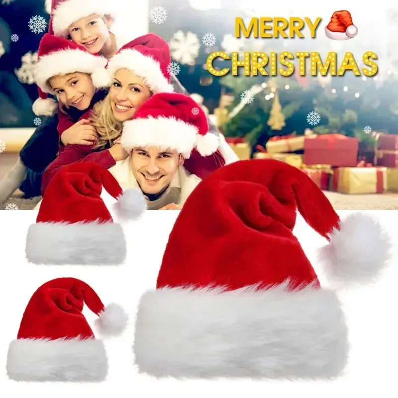 5/1PCS Christmas Hat Plush Adu - Santa Hat Plush บทวิจารณ์และราคา