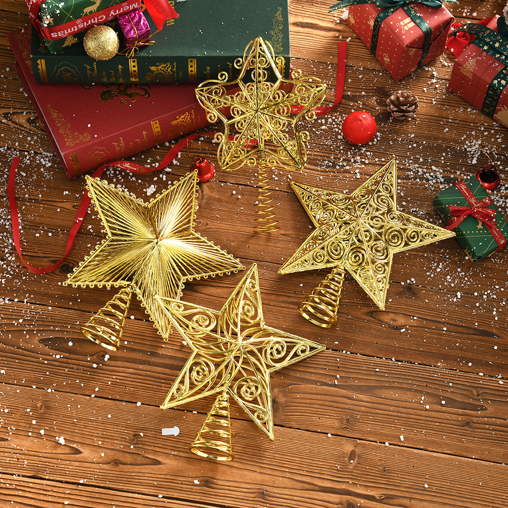 Gold Glitter Christmas Tree To - Star Tree Topper บทวิจารณ์และราคา