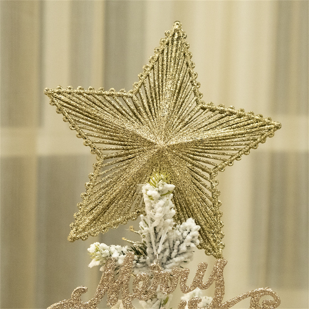 Gold Glitter Christmas Tree To - Star Tree Topper บทวิจารณ์และราคา