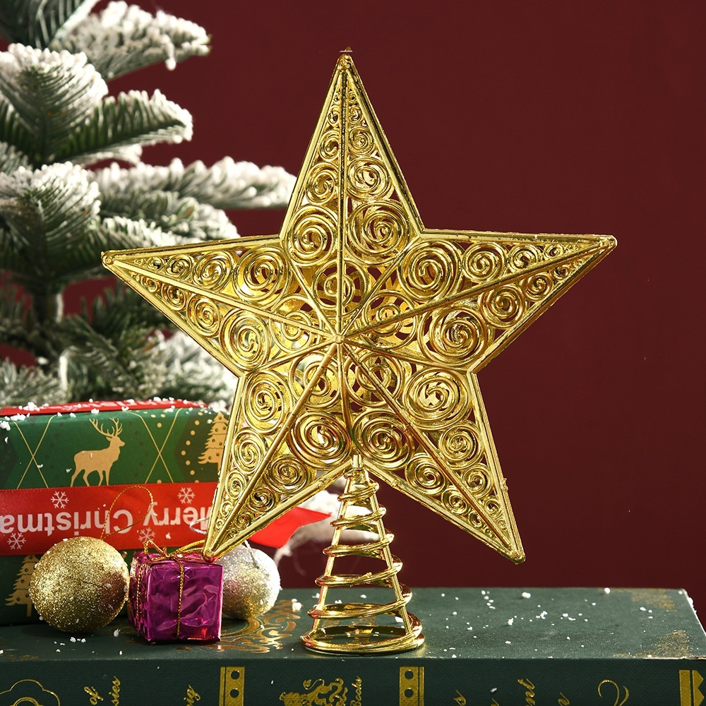 Gold Glitter Christmas Tree To - Star Tree Topper บทวิจารณ์และราคา