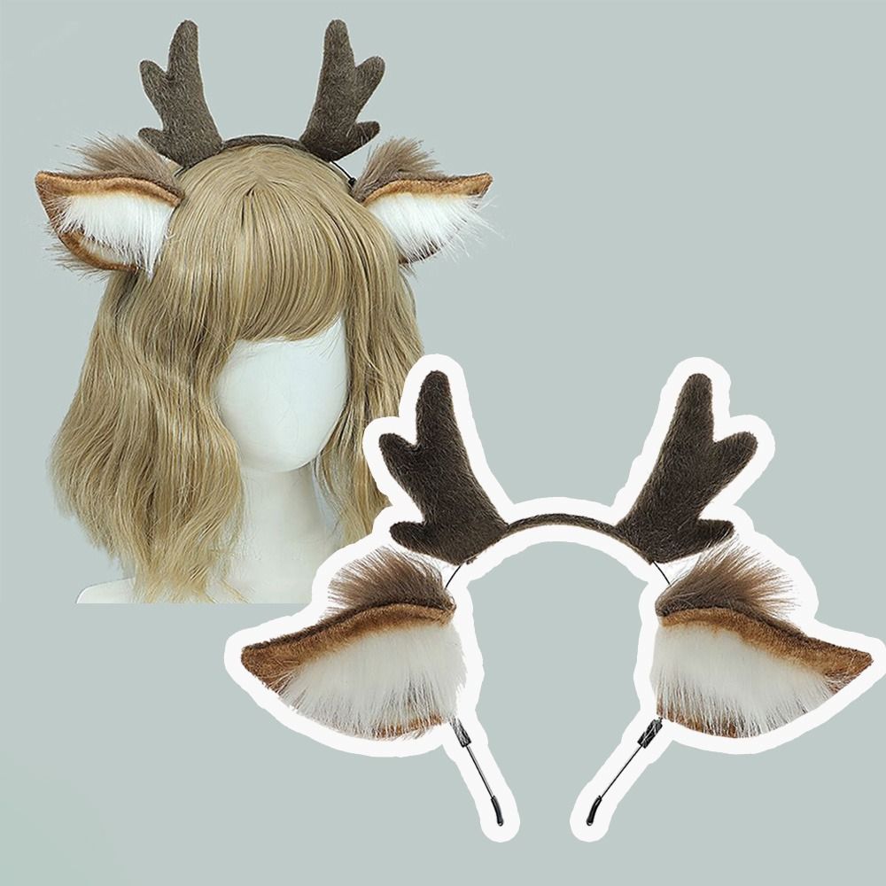 Unisex Deer Ears Reindeer Antl - Reindeer Antlers Headband บทวิจารณ์และราคา