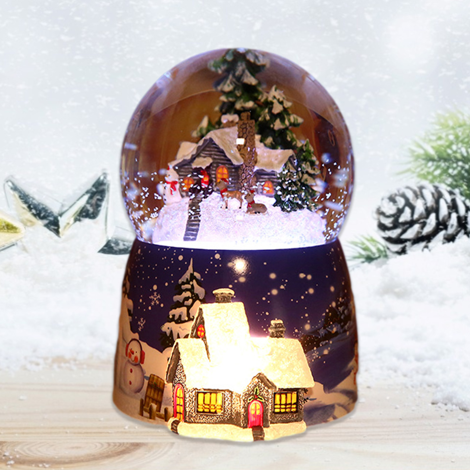 1 Pcs Resin Music Box Crystal  - Snow Globe Musical บทวิจารณ์และราคา