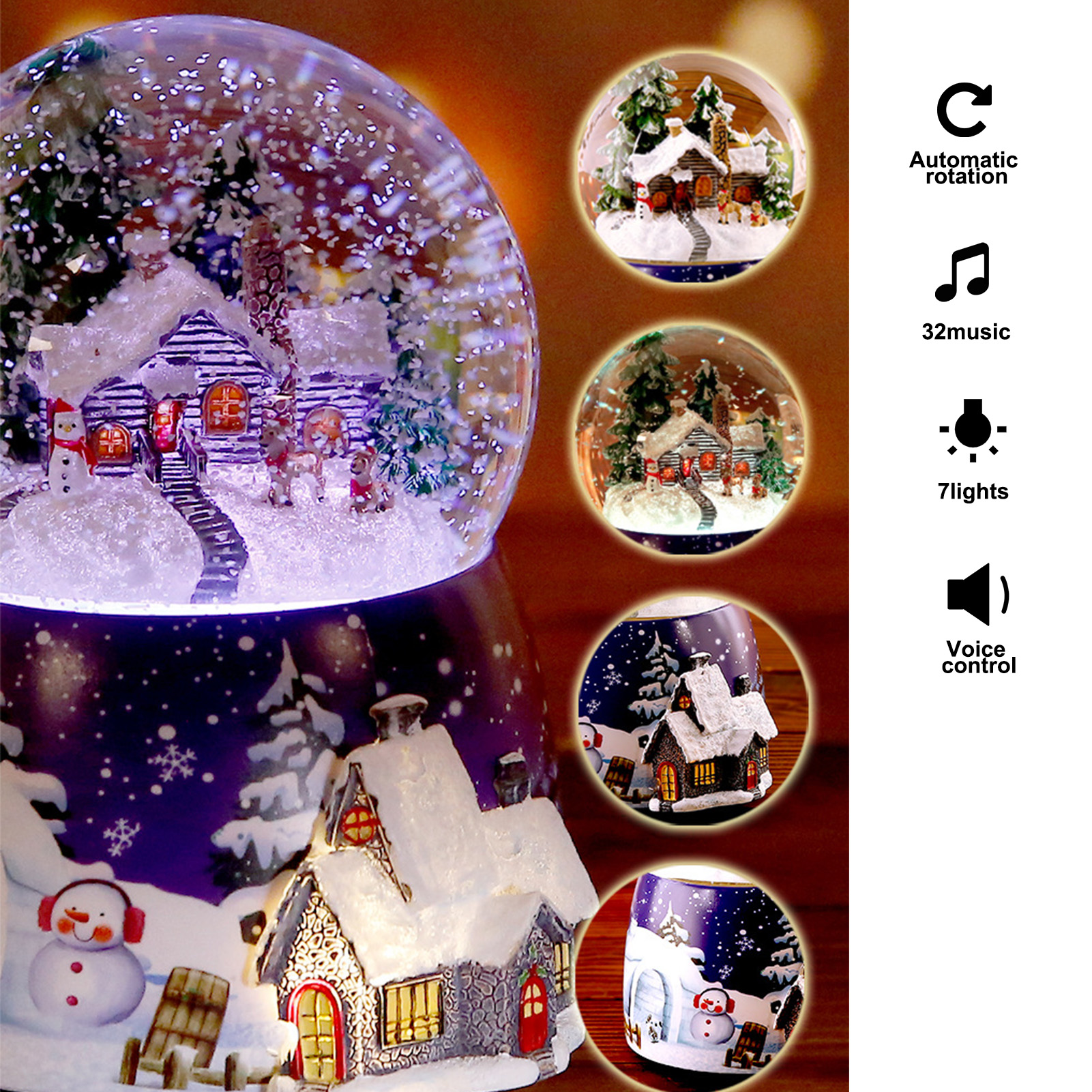 1 Pcs Resin Music Box Crystal  - Snow Globe Musical บทวิจารณ์และราคา
