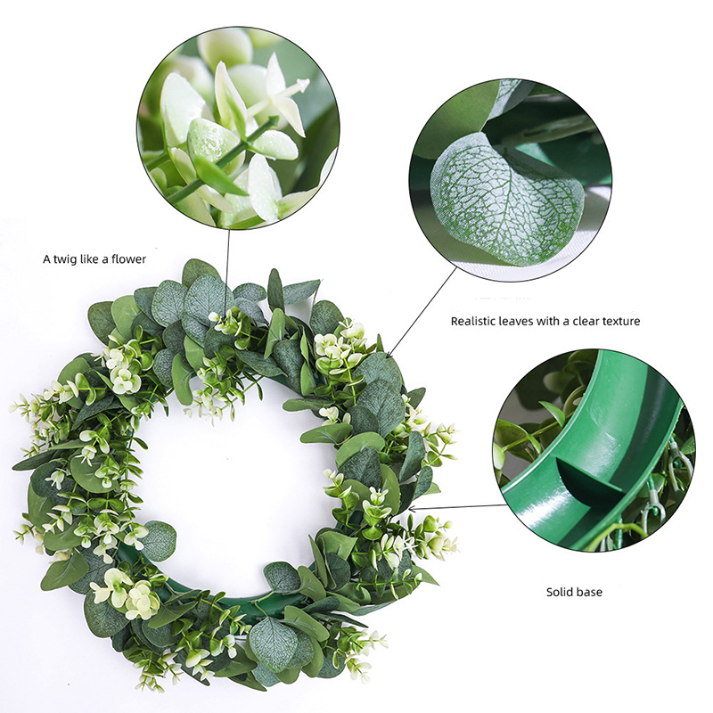 Eucalyptus Wreath Flowers Gift - Christmas Wreath Fake บทวิจารณ์และราคา