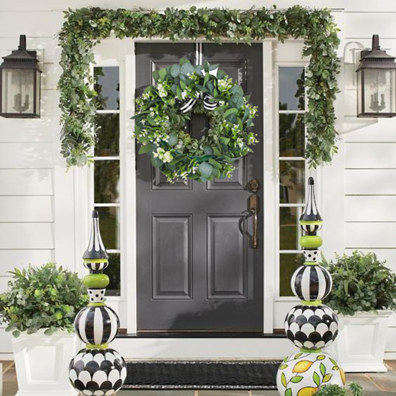 Eucalyptus Wreath Flowers Gift - Christmas Wreath Fake บทวิจารณ์และราคา