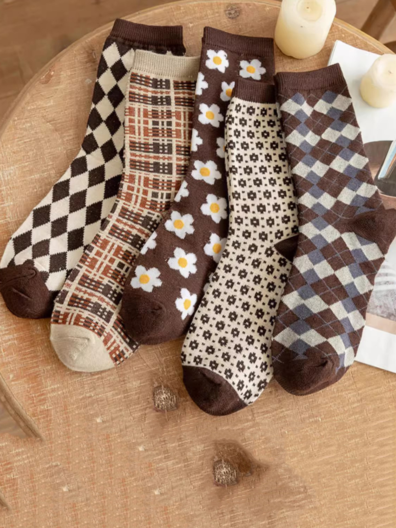 5 Pairs Women  Argyle Comforta - Christmas Throw Blanket บทวิจารณ์และราคา