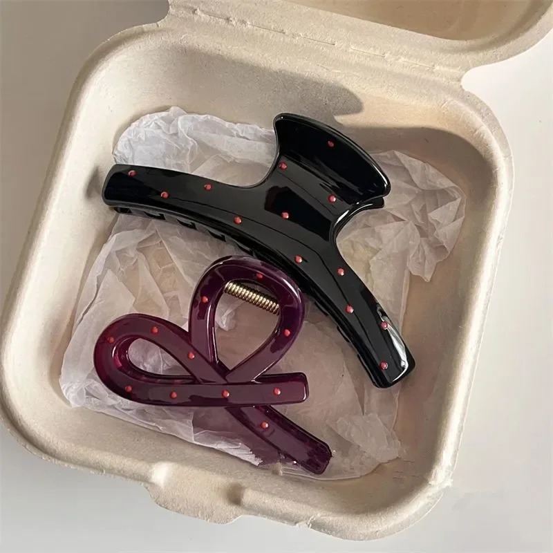 2Pcs Women Vintage Red Polka D - Ribbon Bow Gift บทวิจารณ์และราคา