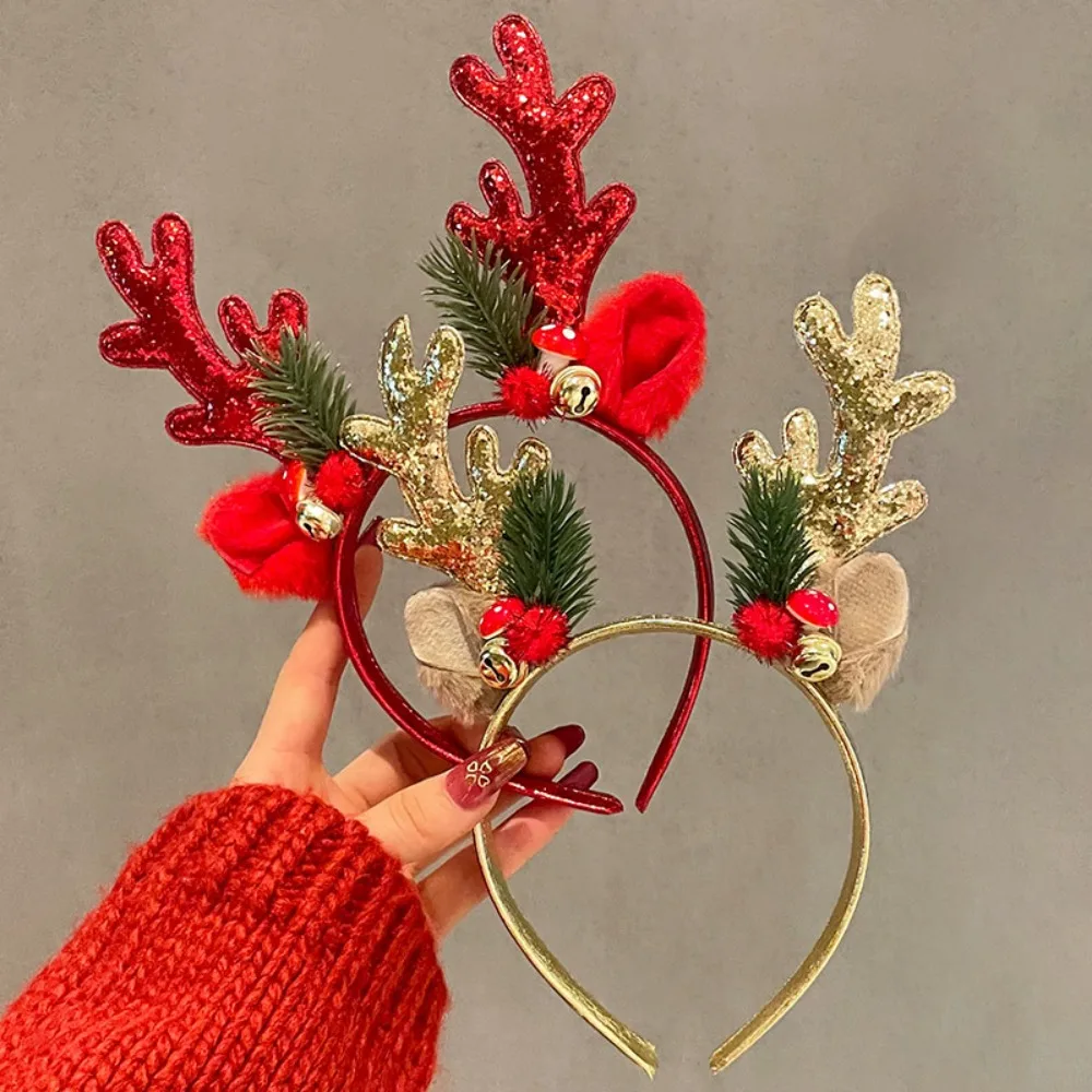 ！Christmas Glitter Deer Antler - Reindeer Antlers Headband บทวิจารณ์และราคา