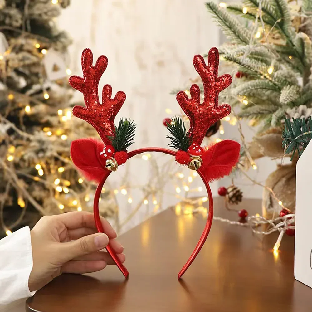！Christmas Glitter Deer Antler - Reindeer Antlers Headband บทวิจารณ์และราคา