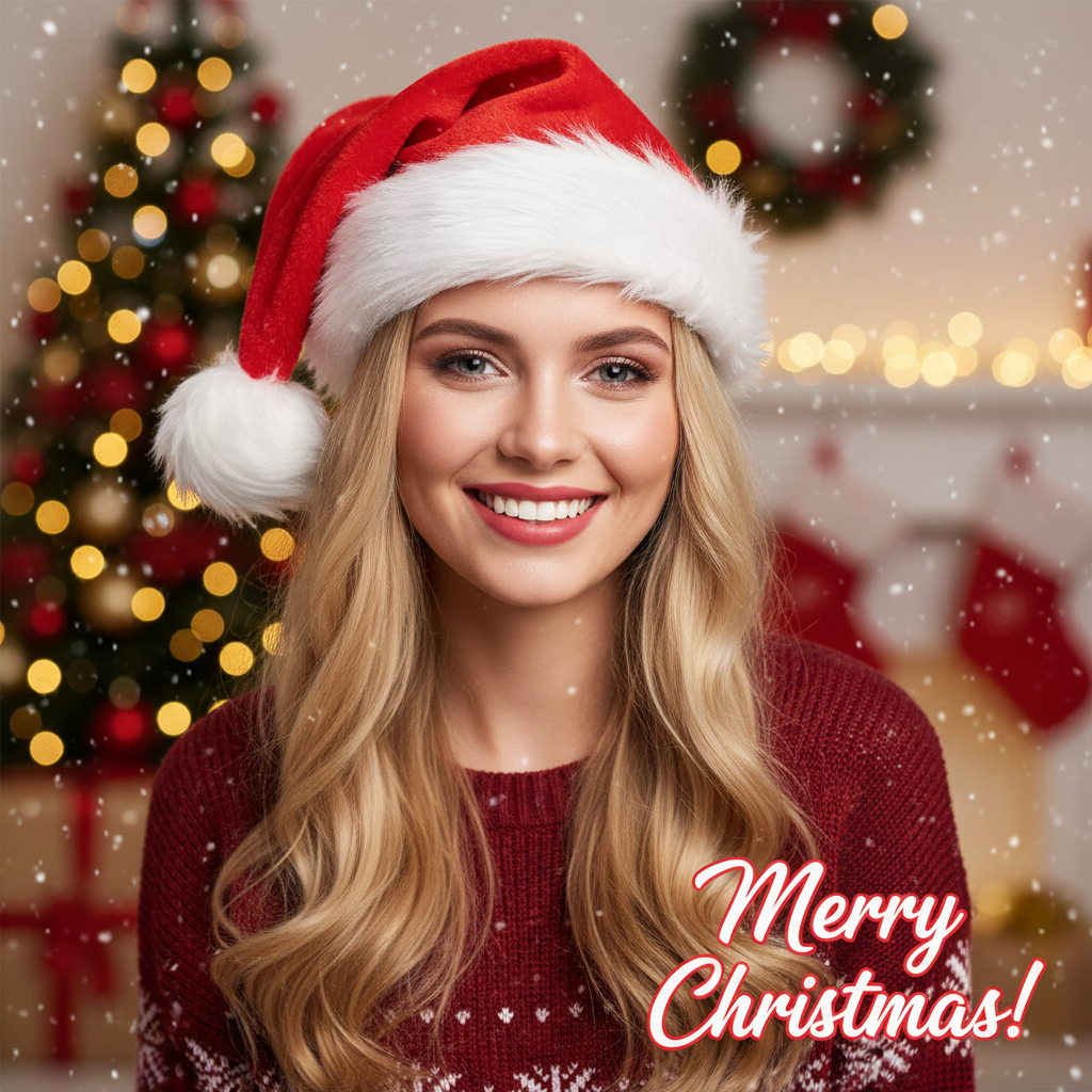 Christmas Santa Hat Xmas Long  - Santa Hat Plush บทวิจารณ์และราคา