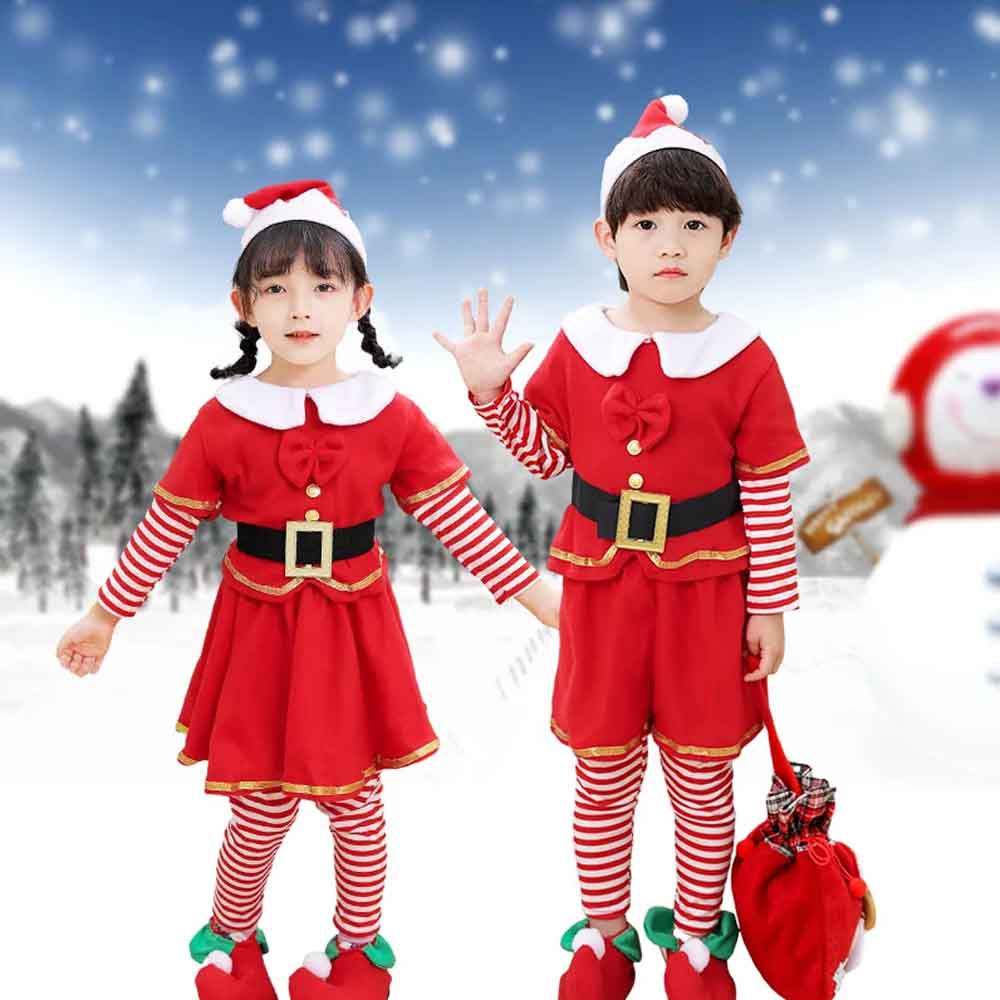 Children's Christmas Elf Set - - Elf Costume Christmas บทวิจารณ์และราคา