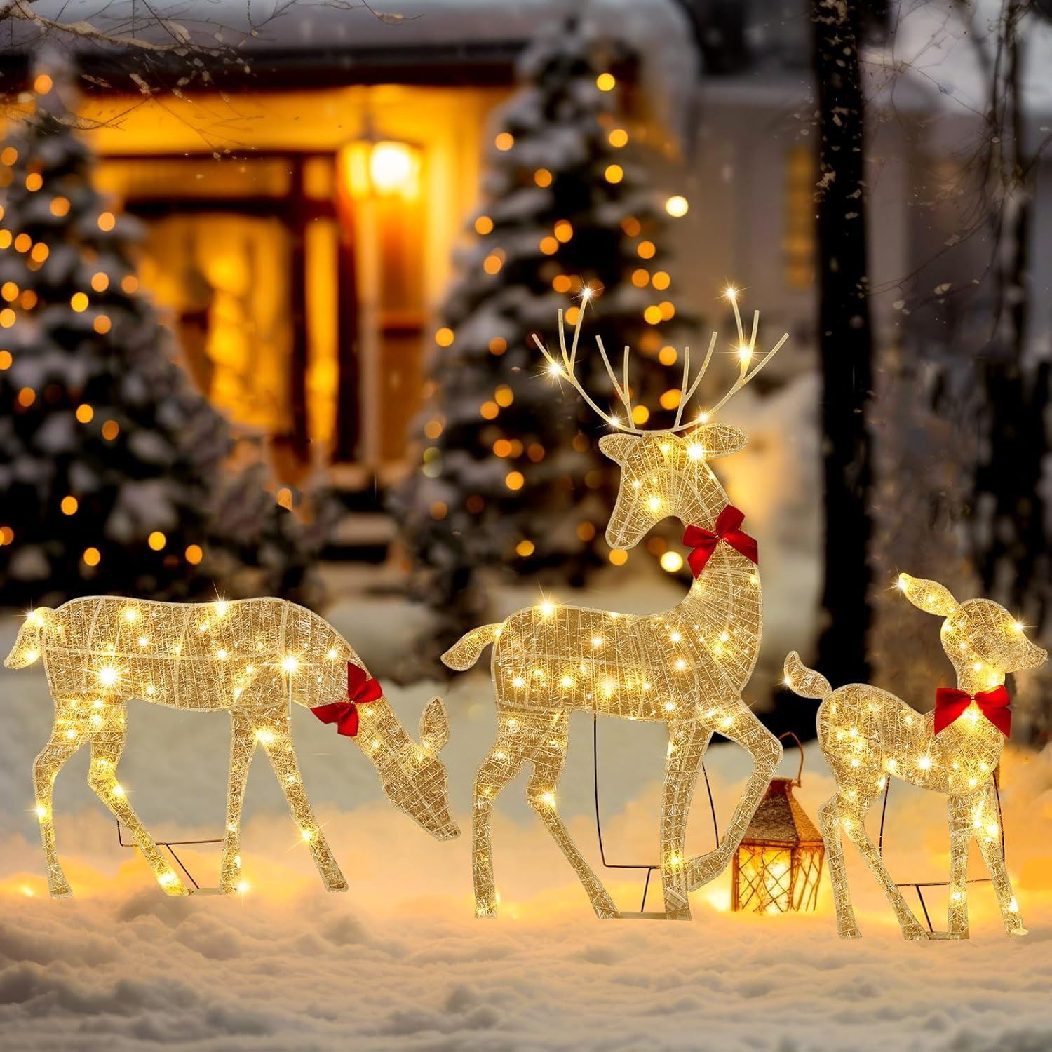 2D Lighted Reindeer Christmas  - Christmas Lights Outdoor บทวิจารณ์และราคา