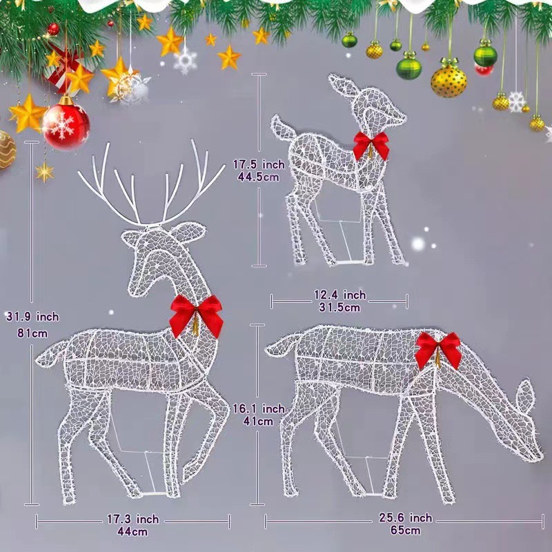 2D Lighted Reindeer Christmas  - Christmas Lights Outdoor บทวิจารณ์และราคา