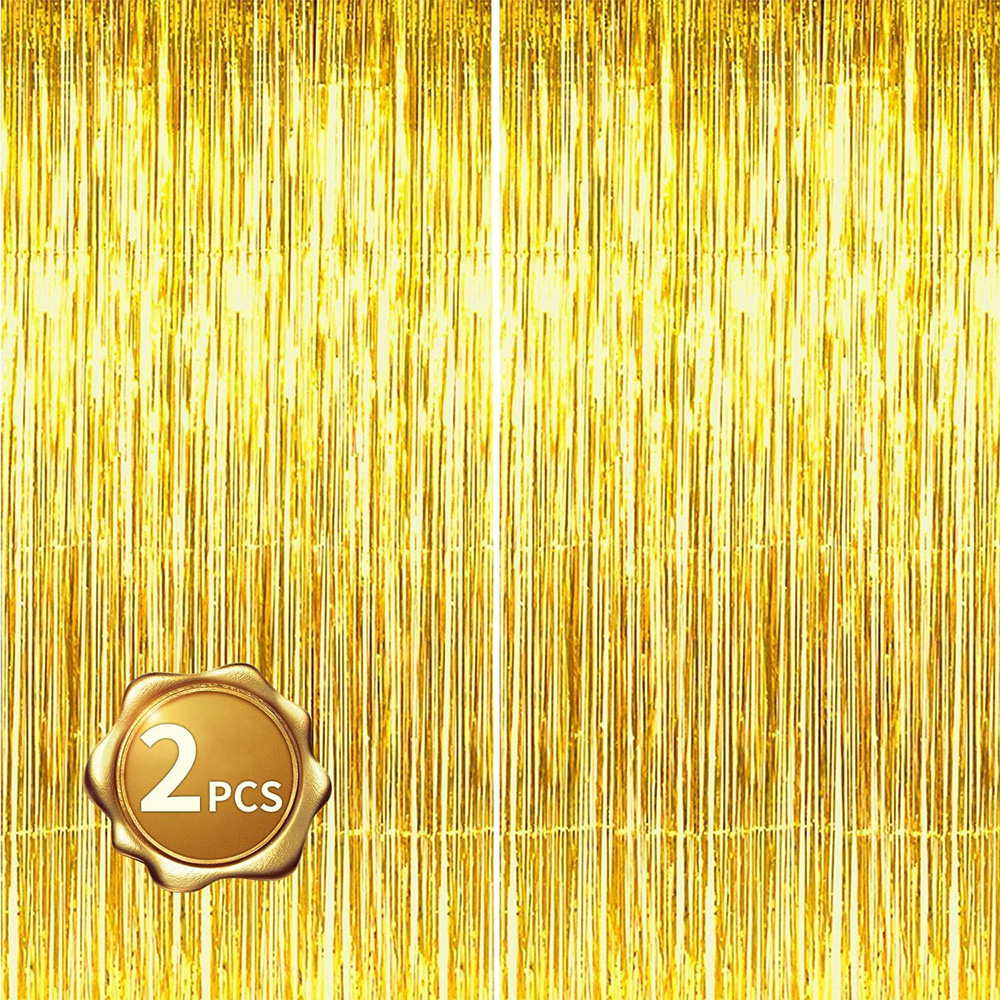 2Pack Gold Metallic Foil Tinse - Tinsel Garland Decoration บทวิจารณ์และราคา