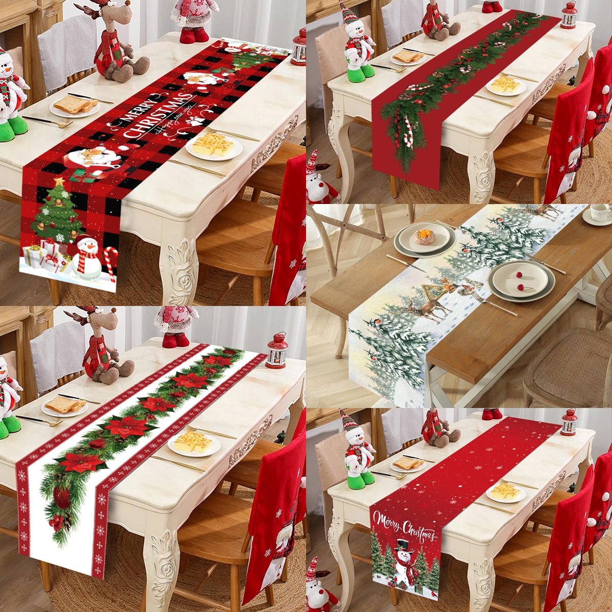 Christmas Table Runner Merry C - Christmas Table Runner บทวิจารณ์และราคา