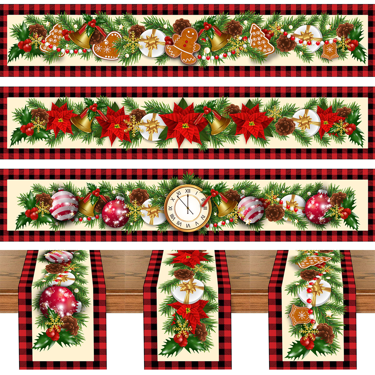 Christmas Table Runner Merry C - Christmas Table Runner บทวิจารณ์และราคา