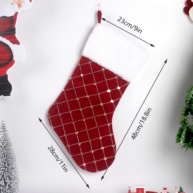 Christmas Stocking Soft Faux F - Christmas Stocking Hanging บทวิจารณ์และราคา