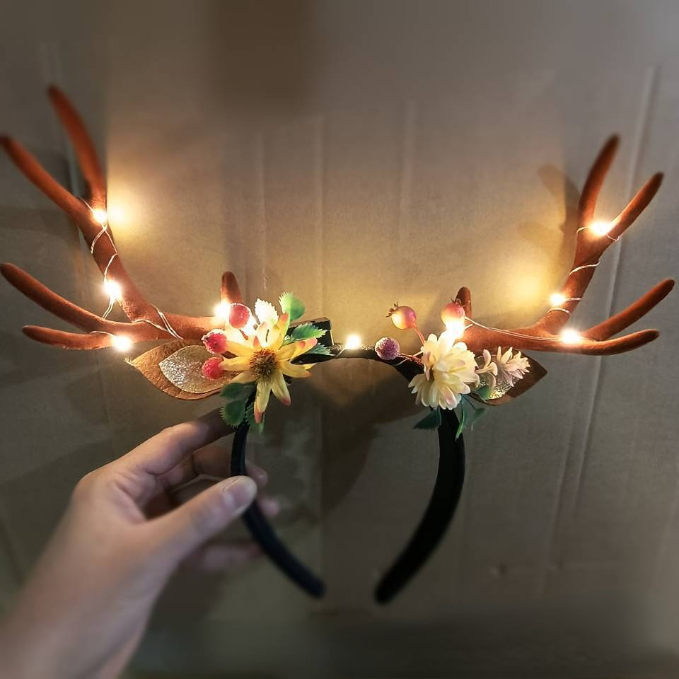 Reindeer Antlers Light up Head - Reindeer Antlers Headband บทวิจารณ์และราคา