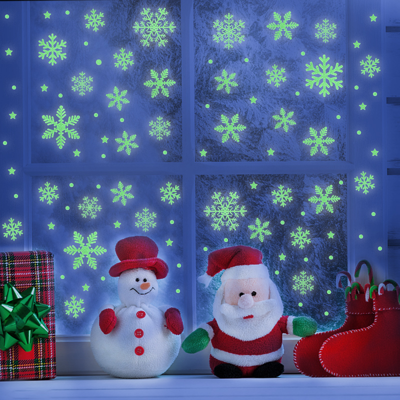 Christmas Luminous Snowflake W - Snowflake Window Decal บทวิจารณ์และราคา