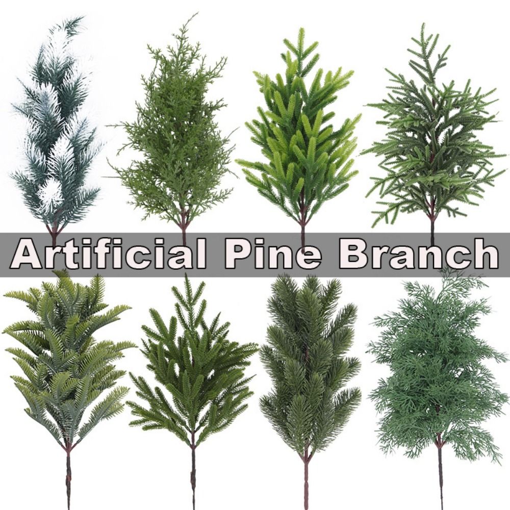Green Artificial Pine Branch C - Christmas Wreath Fake บทวิจารณ์และราคา