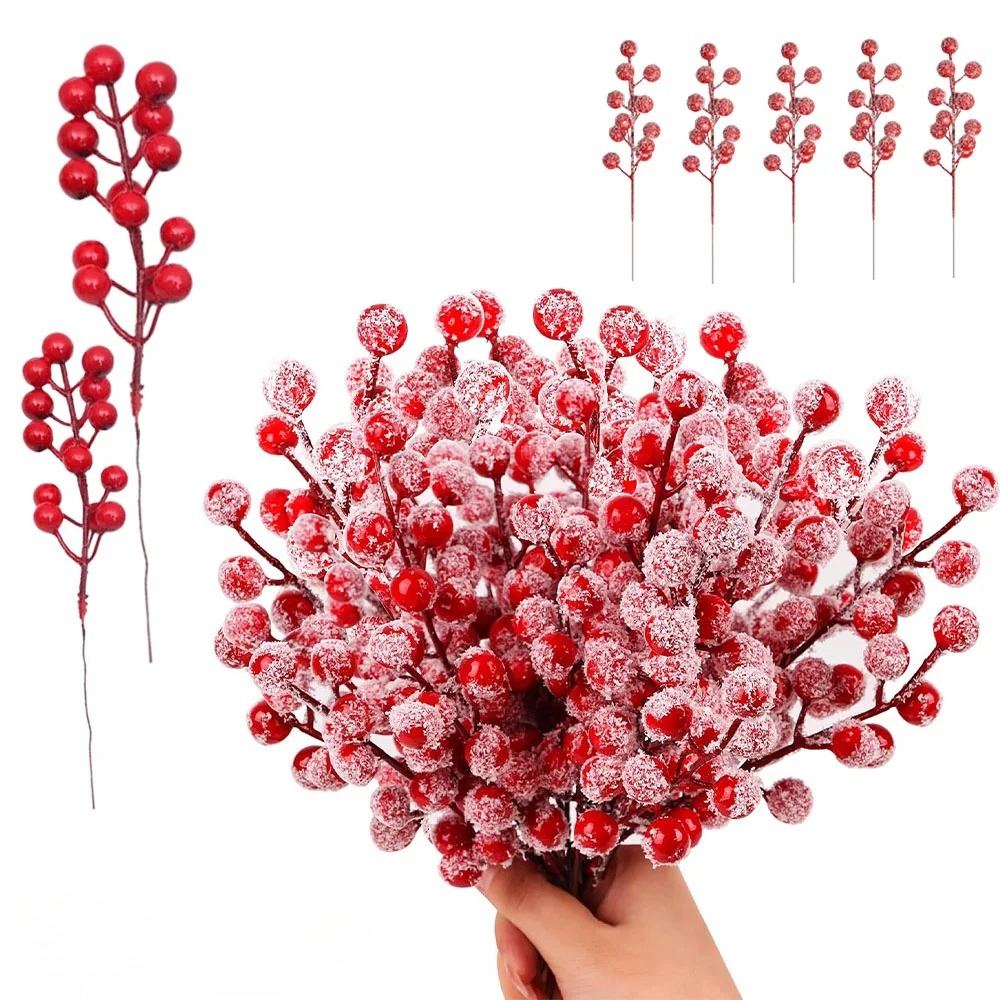 10-200PCS Artificial Red Berry - Christmas Tree Artificial บทวิจารณ์และราคา