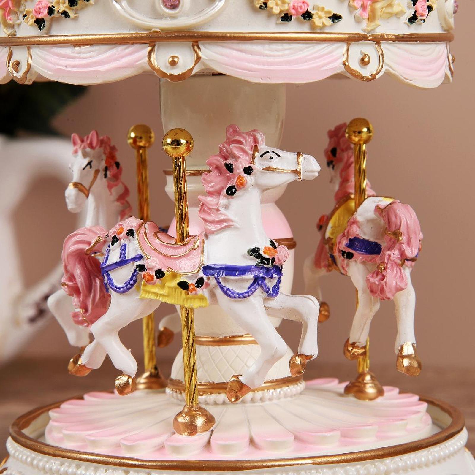 Handcrafted Resin Carousel Mus - Snow Globe Musical บทวิจารณ์และราคา