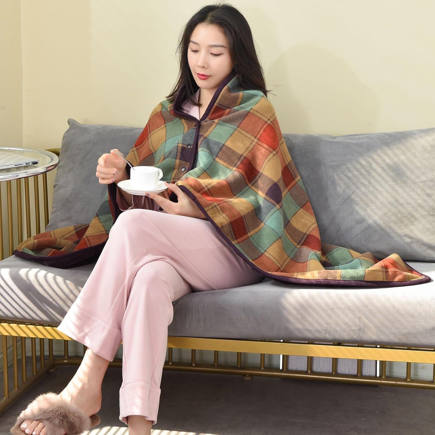 Wearable Blanket Throw Plush F - Christmas Throw Blanket บทวิจารณ์และราคา