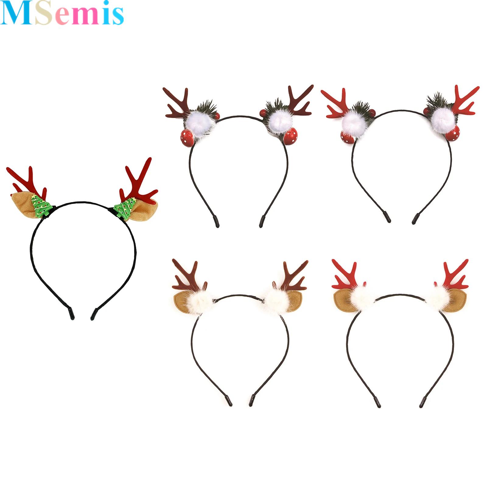 Reindeer Antlers Deer Ears Hea - Reindeer Antlers Headband บทวิจารณ์และราคา