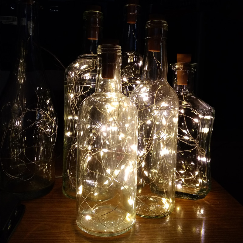 6pcs 20led Wine Bottle with Co - Led Fairy String Lights บทวิจารณ์และราคา